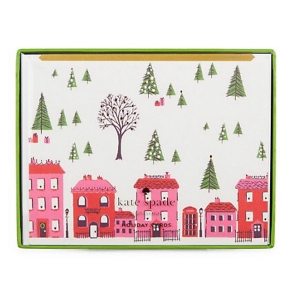 Kate Spade Holiday Village Holiday Card Set - Picture 1 of 6